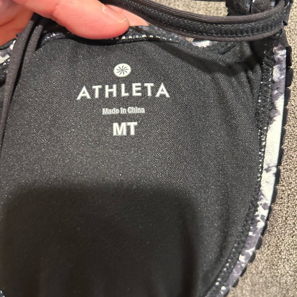 Athleta Women's Black and White Tankini  Top - Picture 6 of 6